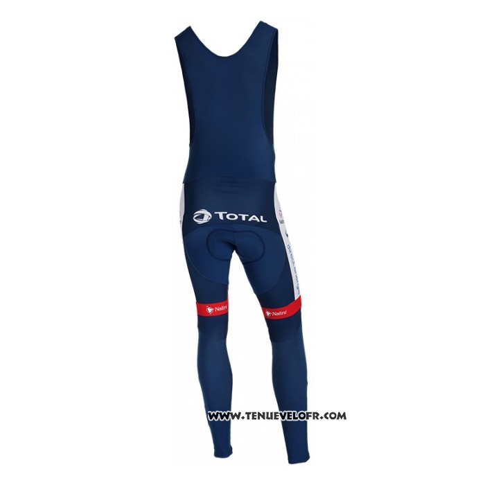 2020 Maillot Cyclisme Direct Energie Rouge Bleu Manches Longues et Cuissard
